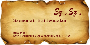 Szemerei Szilveszter névjegykártya