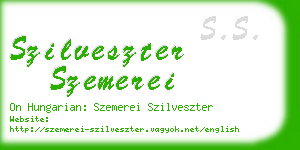 szilveszter szemerei business card